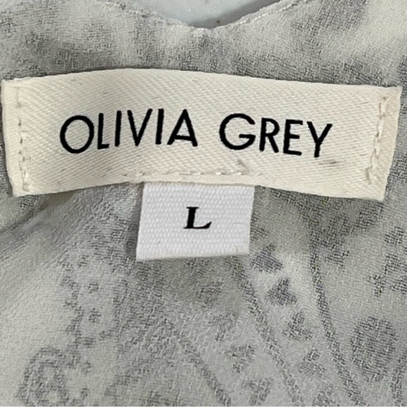 Olivia GREY SPAGHETTI STRAP TUNIC FLORAL‎ PATTERNED TOP - Picture 11 of 13